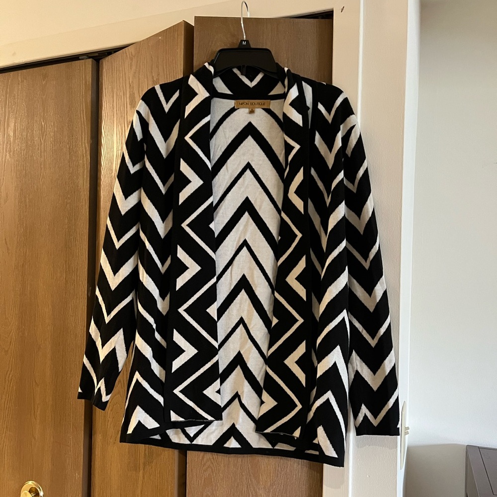 Black & White Chevron Cardigan